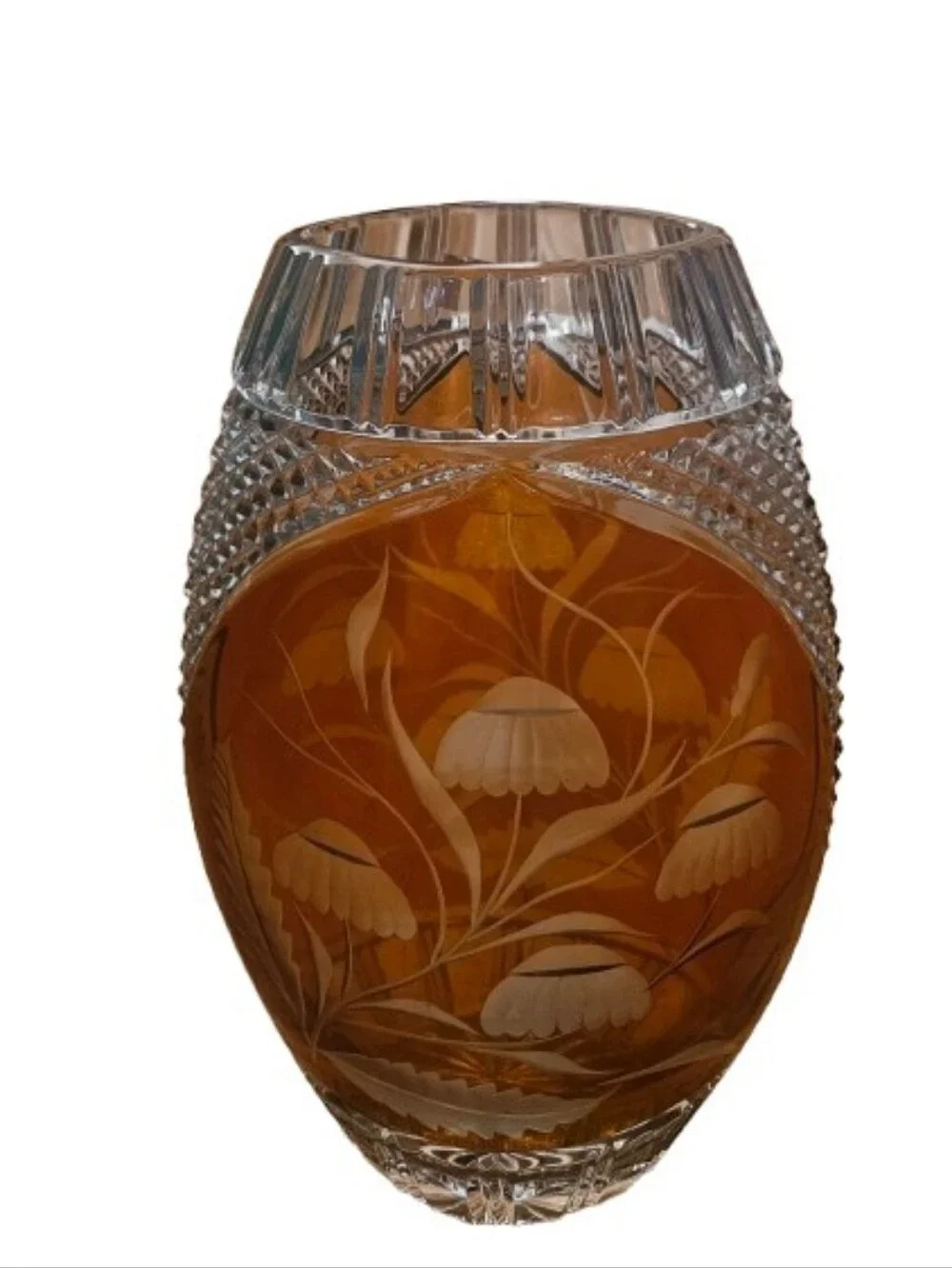 *NWT Julia Glassworks 1960s 24% Lead Crystal Vase